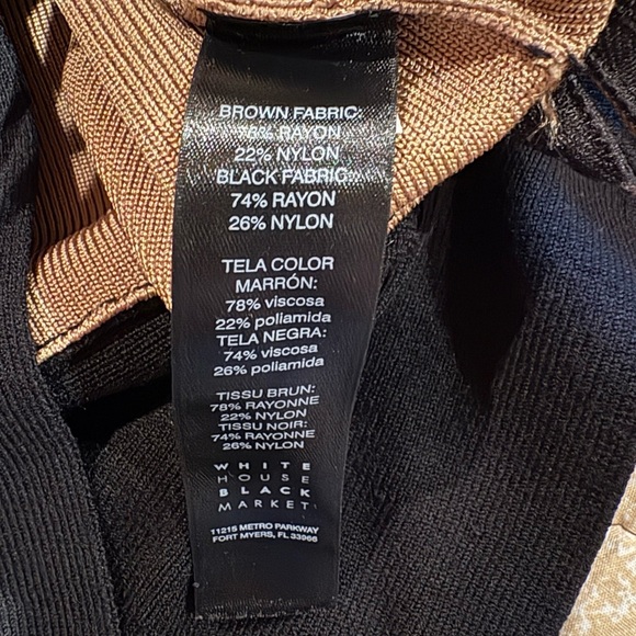 White House Black Market Colorblock Short Sleeve Top side zipper detail size S - Picture 7 of 11